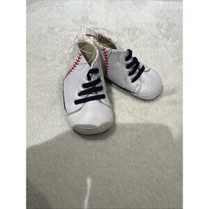 Carters Infant Boys White Baseball Sneaker Crib Shoe Baby Shoes Home Run